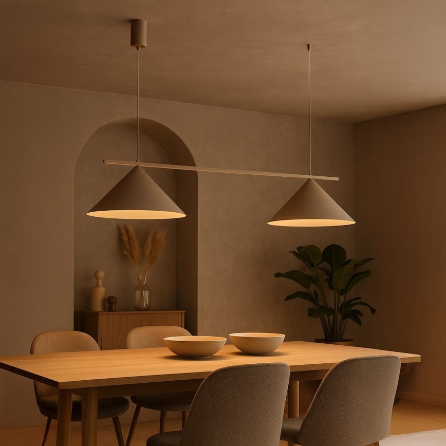 Pakaramais gaismeklis ar vadu CAPITAL 2xGX53/15W/230V taupe