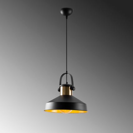 Pakaramais gaismeklis ar vadu DODO 1xE27/40W/230V melns/bronza