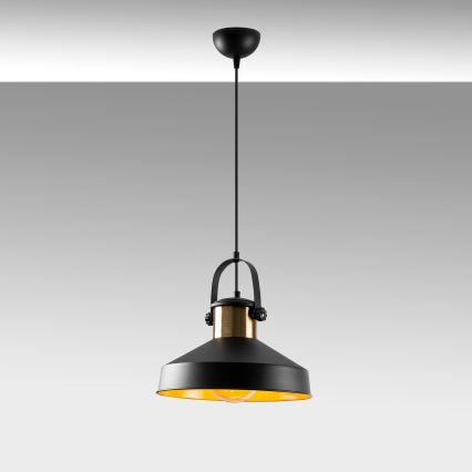 Pakaramais gaismeklis ar vadu DODO 1xE27/40W/230V melns/bronza