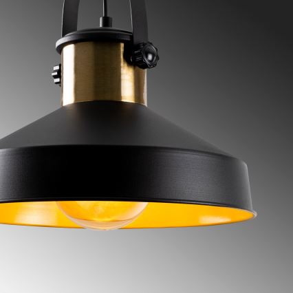 Pakaramais gaismeklis ar vadu DODO 1xE27/40W/230V melns/bronza