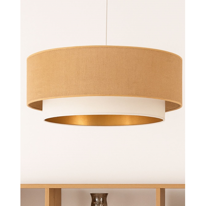 Pakaramais gaismeklis ar vadu SARTA 1xE27/60W/230V balts/juta