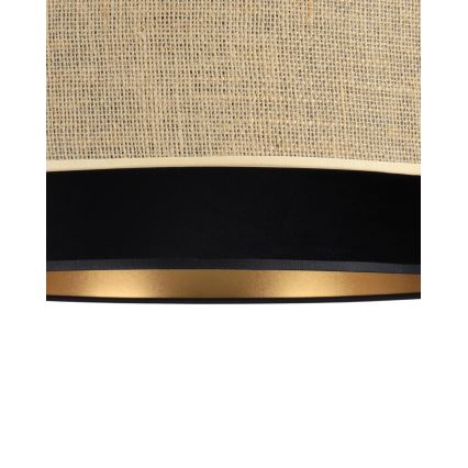 Pakaramais gaismeklis ar vadu SARTA 1xE27/60W/230V Ø 45 cm melns/džuta