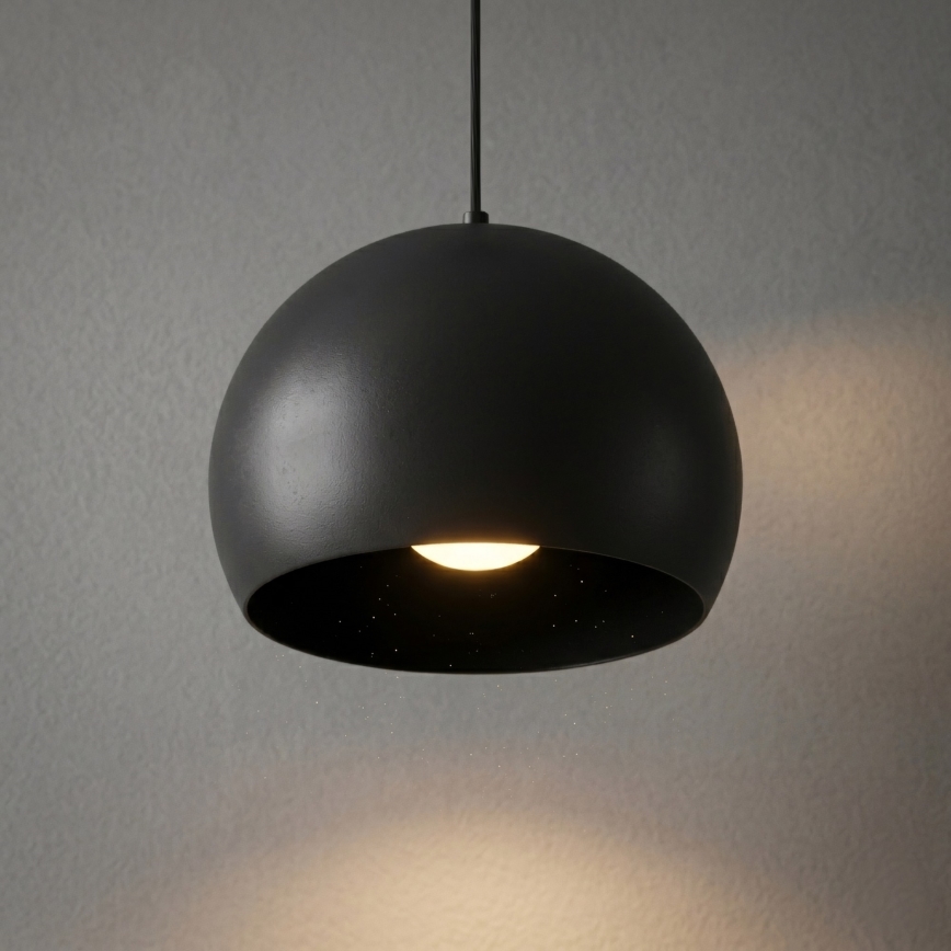 Pakaramais gaismeklis ar vadu SOOL 1xE27/15W/230V Ø 27 cm melns