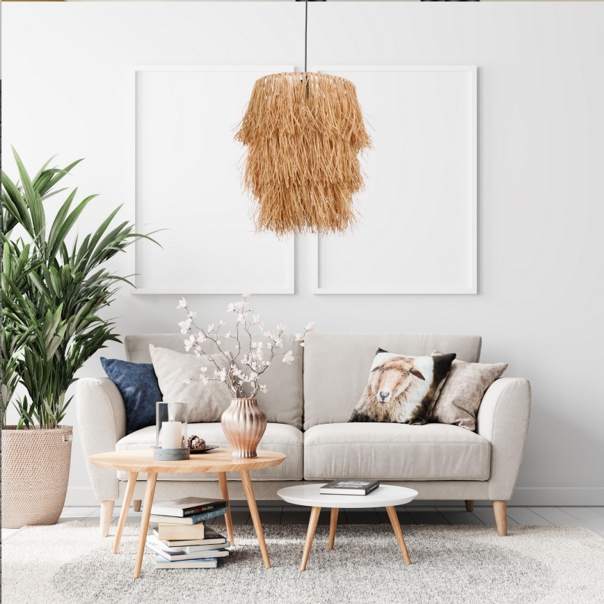 Pakaramais gaismeklis ar vadu TASSEL 1xE27/40W/230V, no rafijas