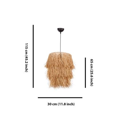 Pakaramais gaismeklis ar vadu TASSEL 1xE27/40W/230V, no rafijas