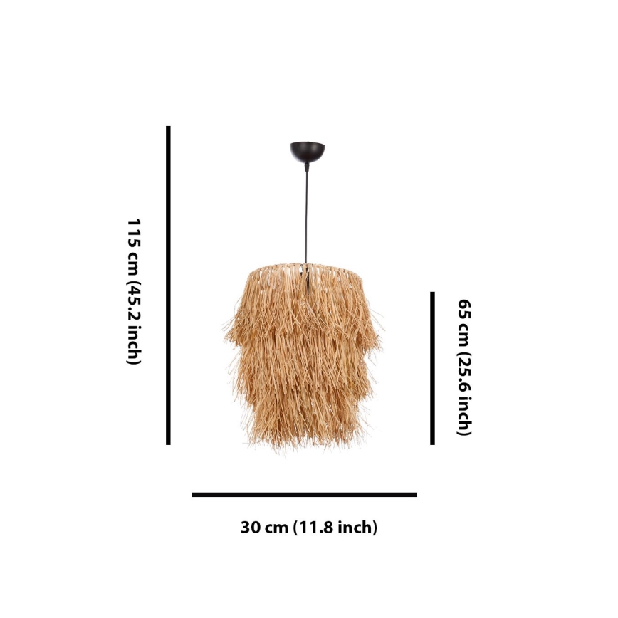 Pakaramais gaismeklis ar vadu TASSEL 1xE27/40W/230V, no rafijas