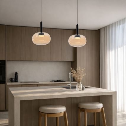 Pakaramais gaismeklis BUENO 1xGX53/9W/230V, Ø 25 cm, dūmakaini bēšs