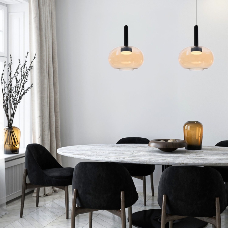 Pakaramais gaismeklis BUENO 1xGX53/9W/230V, Ø 25 cm, dūmakaini bēšs