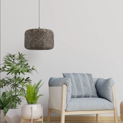 Pakaramais gaismeklis CLEA uz vada 1xE27/20W/230V Ø 30 cm antracīts