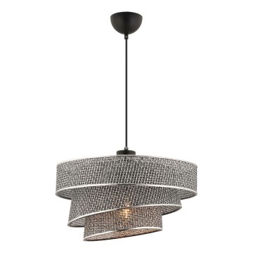 Pakaramais gaismeklis COUPER uz kabeļa 1xE27/60W/230V, pelēks/spīdīgs hroms