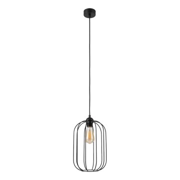Pakaramais gaismeklis DESTELLO ar kabeli 1xE27/15W/230V Ø 21 cm melns