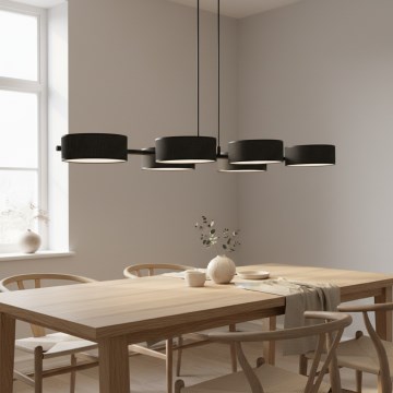 Pakaramais gaismeklis DRUMZ ar kabeli 6xE14/10W/230V, melns