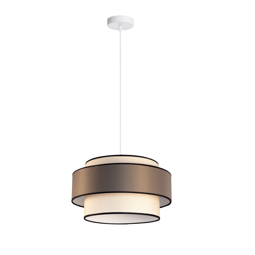 Pakaramais gaismeklis GRACE uz vada 1xE27/60W/230V Ø 40 cm krēmkrāsains/pelēks