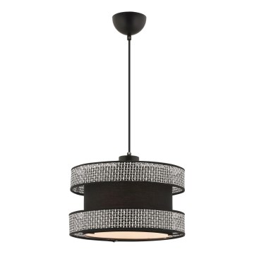 Pakaramais gaismeklis HALO uz kabeļa 1xE27/60W/230V melns/pelēks