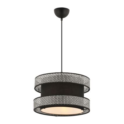 Pakaramais gaismeklis HALO uz kabeļa 1xE27/60W/230V melns/pelēks