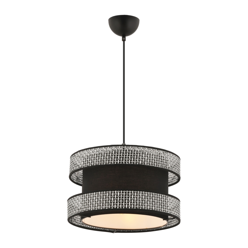 Pakaramais gaismeklis HALO uz kabeļa 1xE27/60W/230V melns/pelēks
