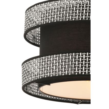 Pakaramais gaismeklis HALO uz kabeļa 1xE27/60W/230V melns/pelēks