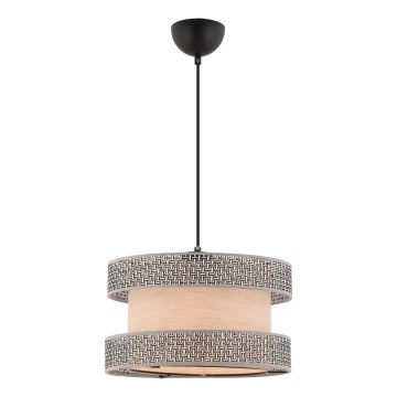 Pakaramais gaismeklis HALO uz vada 1xE27/60W/230V bēšs/pelēks