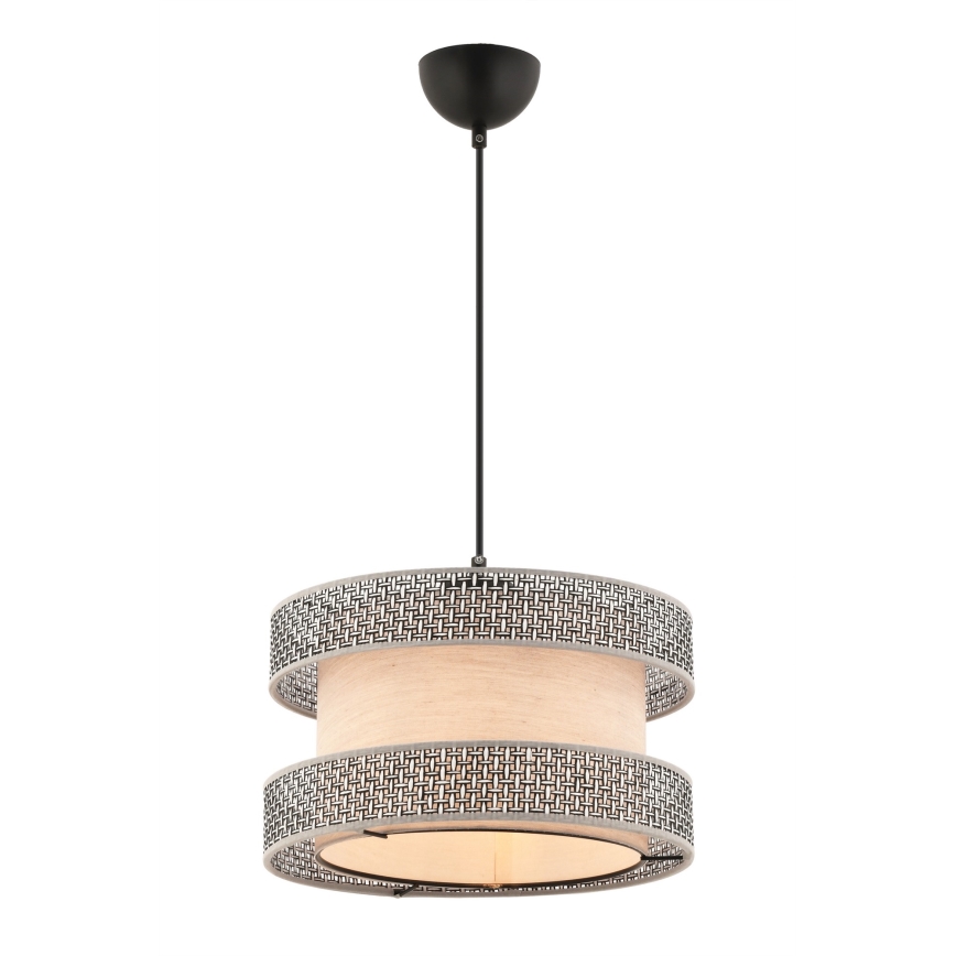 Pakaramais gaismeklis HALO uz vada 1xE27/60W/230V bēšs/pelēks