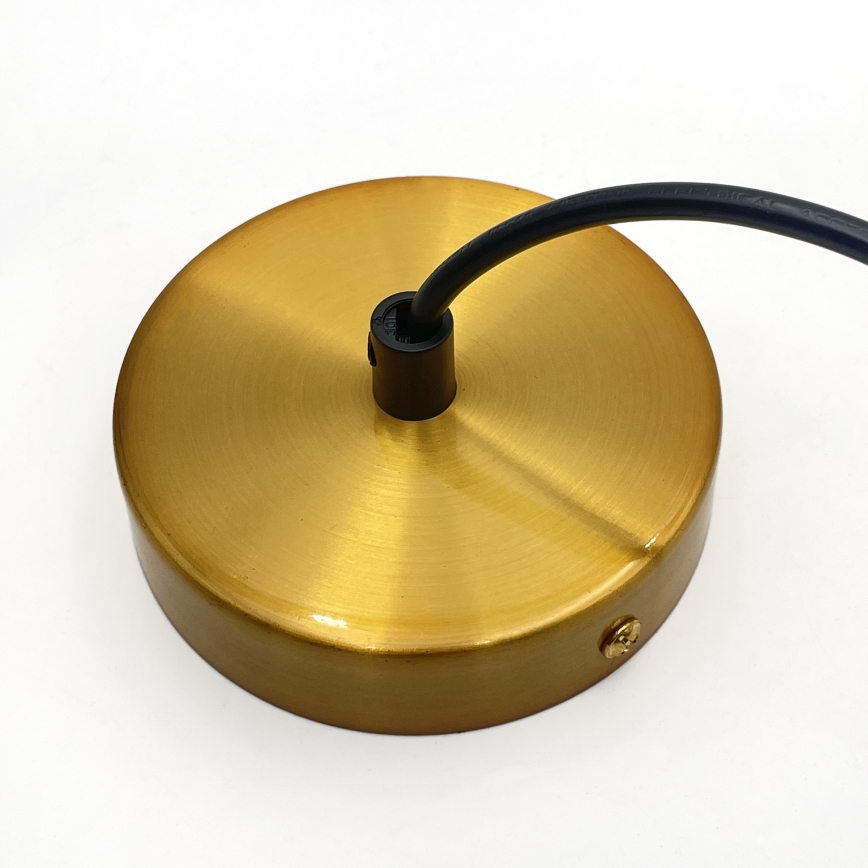 Pakaramais gaismeklis HECTOR ar vadu 1xE27/15W/230V balta/misiņš Ø 25 cm