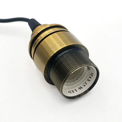 Pakaramais gaismeklis HECTOR ar vadu 1xE27/15W/230V balta/misiņš Ø 25 cm