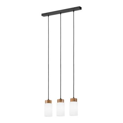 Pakaramais gaismeklis MARKUS ar vadu 3xE27/15W/230V melns/ozols