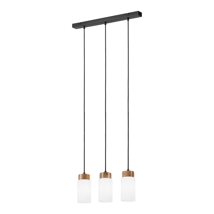 Pakaramais gaismeklis MARKUS ar vadu 3xE27/15W/230V melns/ozols