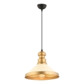 Pakaramais gaismeklis MONZA ar vadu 1xE27/40W/230V Ø 30 cm krēmkrāsains/zelta