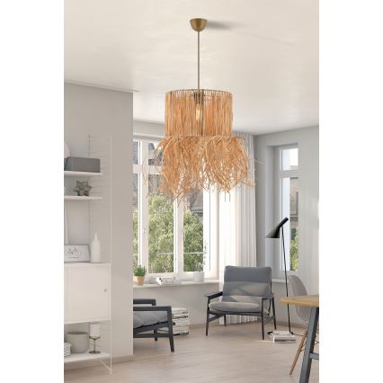 Pakaramais gaismeklis NESS ar kabeli 1xE27/40W/230V rafija