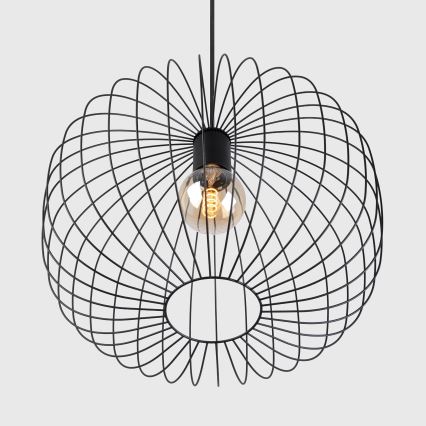 Pakaramais gaismeklis OVELLA 1xE27/15W/230V Ø 46 cm melns