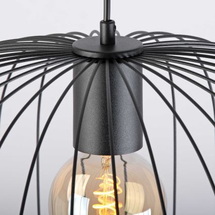 Pakaramais gaismeklis OVELLA 1xE27/15W/230V Ø 46 cm melns