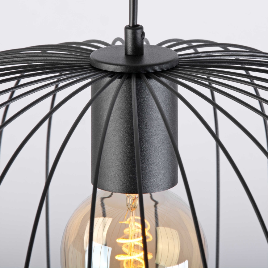 Pakaramais gaismeklis OVELLA 1xE27/15W/230V Ø 46 cm melns