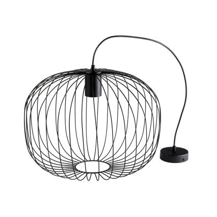 Pakaramais gaismeklis OVELLA 1xE27/15W/230V Ø 46 cm melns