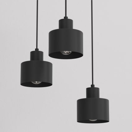 Pakaramais gaismeklis PARKLA, 3xE27/15W/230V, melns