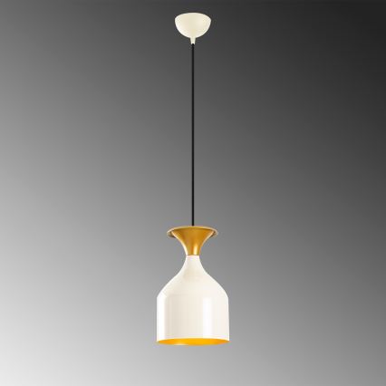 Pakaramais gaismeklis SIVANI uz troses 1xE27/40W/230V balts/vara krāsā