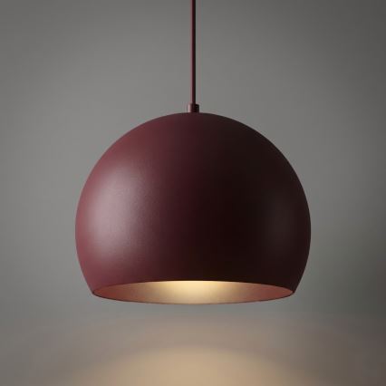 Pakaramais gaismeklis SOOL 1xE27/15W/230V Ø 27 cm vīnsarkans
