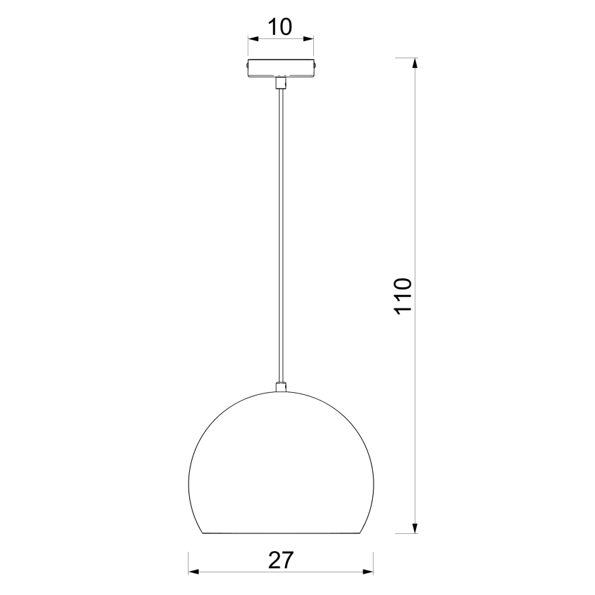 Pakaramais gaismeklis SOOL 1xE27/15W/230V Ø 27 cm vīnsarkans