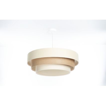Pakaramais gaismeklis TRINITI ar vadu 1xE27/60W/230V Ø 40 cm krēmkrāsas/bēšs