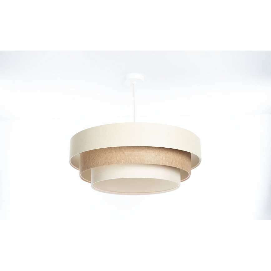 Pakaramais gaismeklis TRINITI ar vadu 1xE27/60W/230V Ø 40 cm krēmkrāsas/bēšs