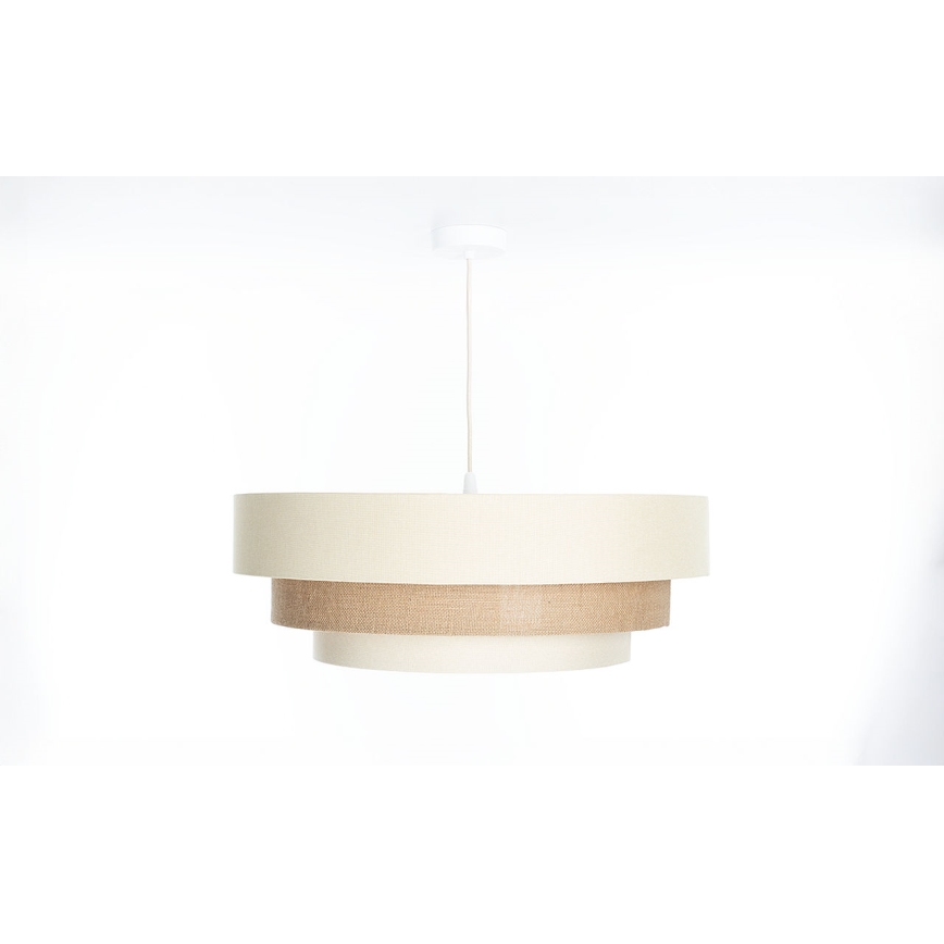 Pakaramais gaismeklis TRINITI ar vadu 1xE27/60W/230V Ø 40 cm krēmkrāsas/bēšs