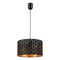 Pakaramais gaismeklis ULLE uz vada 1xE27/15W/230V, melns