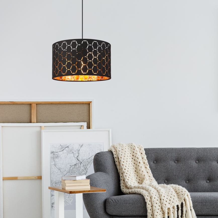 Pakaramais gaismeklis ULLE uz vada 1xE27/15W/230V, melns
