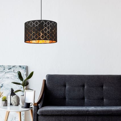 Pakaramais gaismeklis ULLE uz vada 1xE27/15W/230V, melns
