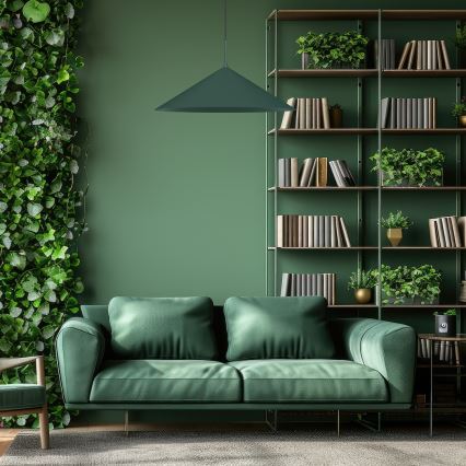 Pakaramais gaismeklis uz kabeļa CAPITAL 1xGX53/15W/230V Ø 60 cm zaļš