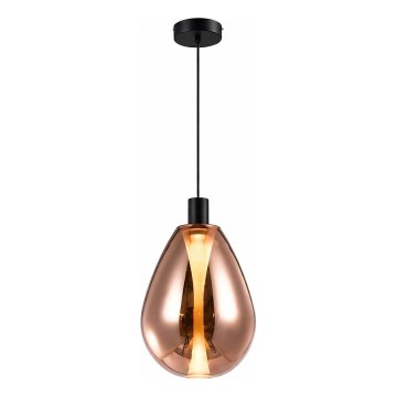 Pakaramais gaismeklis uz kabeļa DENSO 1xGU10/10W/230V, Ø 30 cm, vara/melna