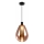 Pakaramais gaismeklis uz kabeļa DENSO 1xGU10/10W/230V, Ø 30 cm, vara/melna
