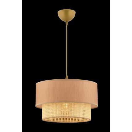 Pakaramais gaismeklis uz kabeļa ECHO 1xE27/60W/230V bēšs