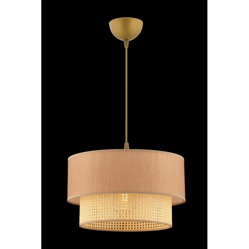 Pakaramais gaismeklis uz kabeļa ECHO 1xE27/60W/230V bēšs