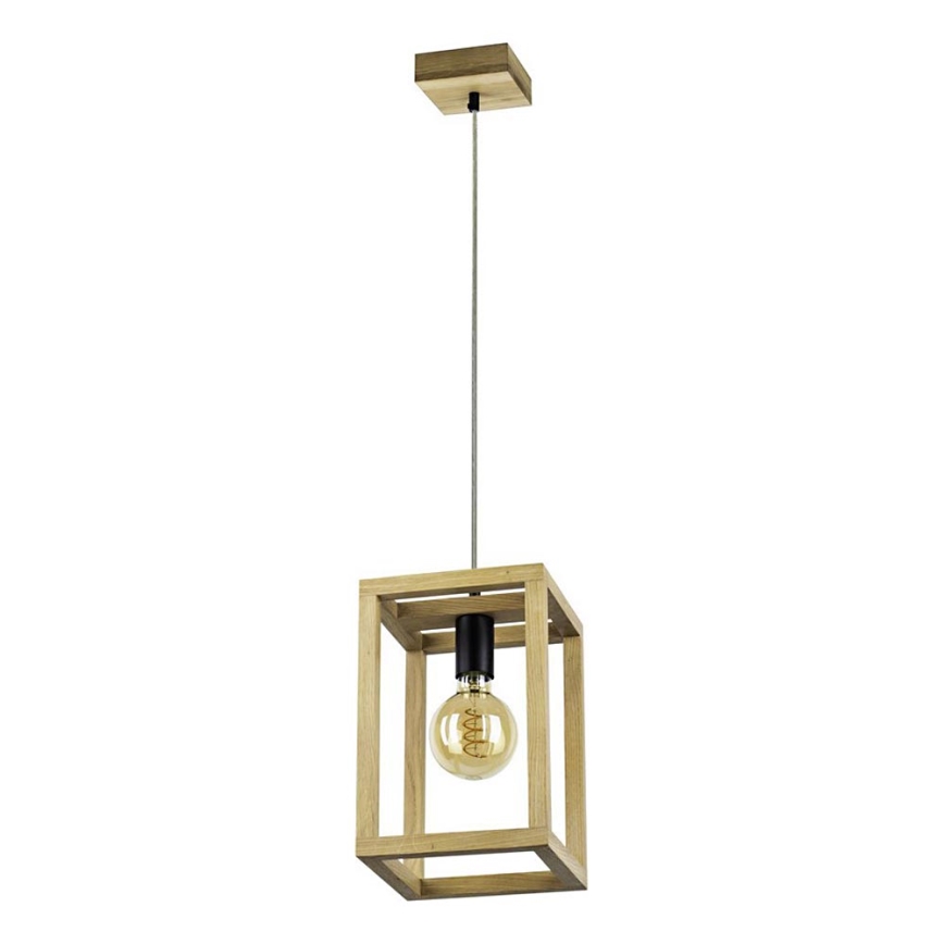 Pakaramais gaismeklis uz kabeļa KAGO 1xE27/60W/230V matēts ozols