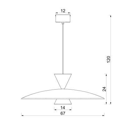 Pakaramais gaismeklis uz kabeļa MISTIC 1xGX53/15W/230V, krēmkrāsains